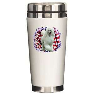  Poodle Patriotic Pets Ceramic Travel Mug by  