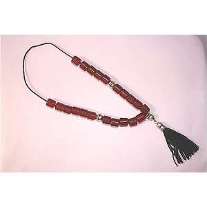  Mahogany Greek Komboloi Worry Beads with Tassel