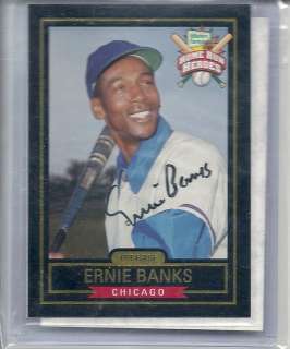 1999 Hillshire Farms Home Run Heroes Ernie Banks ON CARD AUTOGRAPH 