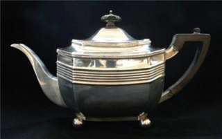 Thomas Bradbury Classic Heavy Antique Sterling Silver Teapot Sheffield 
