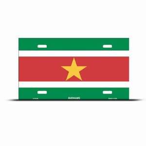  Suriname Flag License Plate Wall Sign Tag Automotive