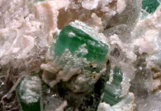 Green Tourmaline, Barite, Albite Mineral Specimen  