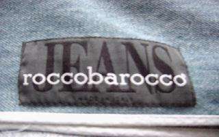 ROCCO BAROCCO jean blazer style jacket distressed vintaged 6/8 