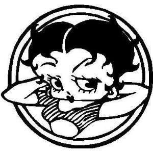 Betty Boop Circle 5 Inch White Decal