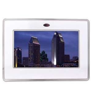   TFT LCD Color Digital Photo Frame with Remote (White): Camera & Photo