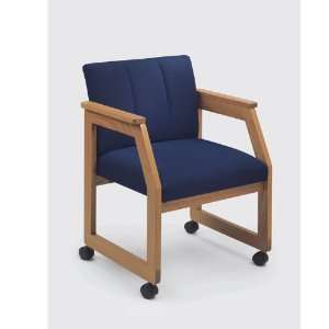   Chair with Casters Fresh Sand Fabric/Cherry Frame: Office Products