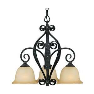  Meadowlark 3 Light Chandelier 24 W Quoizel MW5103GO