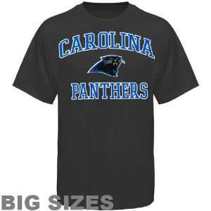   Panthers Charcoal Heart and Soul Big Sizes T shirt