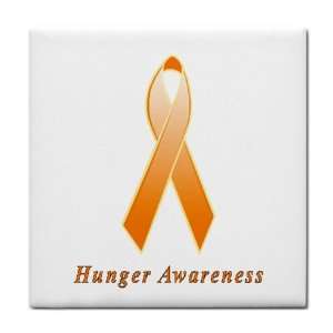  Hunger Awareness Ribbon Tile Trivet: Everything Else