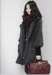 Korea Women Fashion Thicken CML6256 Zip Front Coat Outwear  