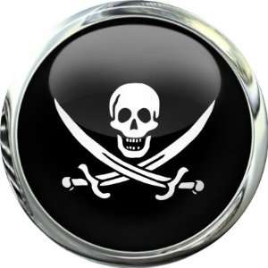  Pirate Flag Glass Ball Sticker 