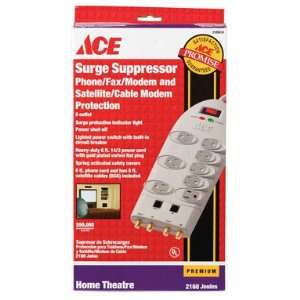  2 each: Ace Home Theatre 8 Outlet Surge Suppressor 