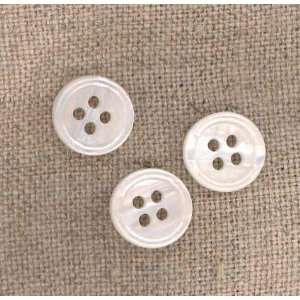  3/8 plastic shirt button clear white By The Each: Arts 