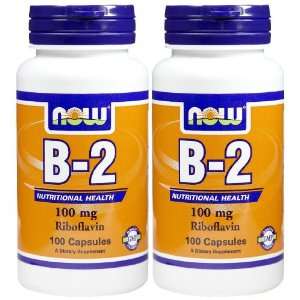  Now Vitamin B 2 (Riboflavin) 100mg , 100 Capsule: Health 