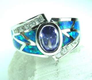 It is Ocean Blue Natural Fire Opal, Amethyst & Topaz cz with secondary 