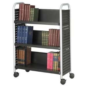  Safco Scoot Single Sided 3 Shelf Book Cart Office 