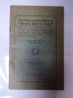 Official 1915 Mormon Pamphlet James E Talmage Mormonism  