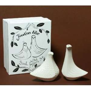   Jonathan Adler Birds White Salt & Pepper Shakers Set: Kitchen & Dining
