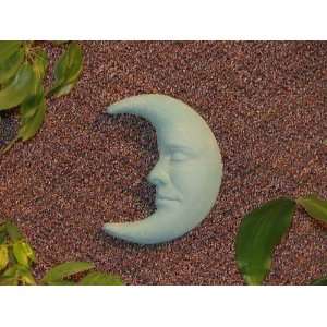 SMALL MOON Crest FACE Celestial WALL PLAQUE Fence COPPER PATINA Finish 