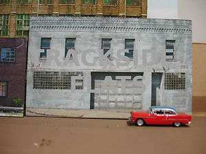   Background building flat WHITE GARAGE O scale FREE SHIPPING  