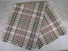 Country Burgundy Ivory Green Tan Plaid Thyme Table Runner 13x54  