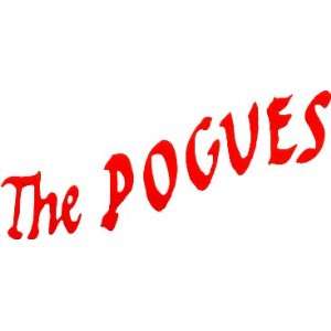 THE POGUES 17231 Red Vinyl Rub On Transfer Sticker Decal