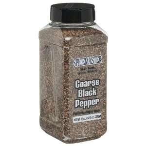 Spicemaster Pepper, Black Coarse Ground, 16 Ounce Plastic Canister 