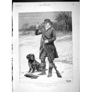   : 1893 SPORTSMAN MAN DOG HUNTING RABBIT SHOOTING DADD: Home & Kitchen