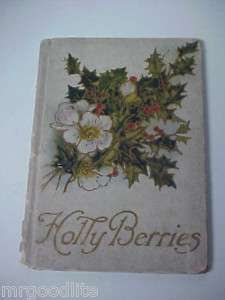 Early 1900s CHRISTMAS BOOK   HOLLY BERRIES  