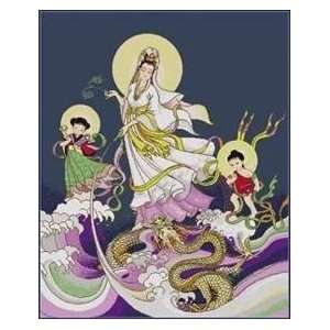  Chinese Goddess of Mercy, Cross Stitch from Pinn Stitch 