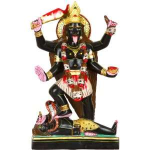  Goddess Kali   Black Marble Sculpture