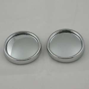  1.77 Convex Round Blind Spot Mini Safety Mirror Chrome 