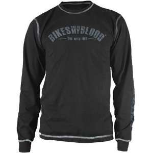   BIKES ARE IN MY BLOOD THERMAL LONG SLEEVE SHIRT BLACK LG: Automotive