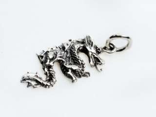 New 92.5 Sterling Silver Year of the Dragon Necklace Pendant Charm 