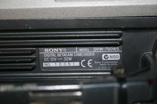 Sony DVW 790WS Digital Betacam Camcorder  