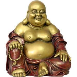 Happy Buddha Seated Statue, 7H, Gold and Red: Everything 