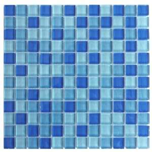    Purist Glass Mosaic Tile Mix   Ocean Blue: Home Improvement
