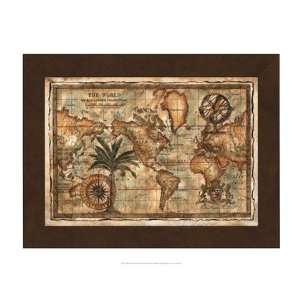  World Map with Globe by Vision studio 24x18 Office 