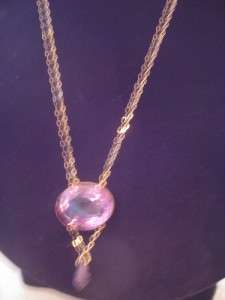ANTIQUE VICTORIAN 9CT GOLD GOOD QUALITY REAL AMETHYST DANGLY PENDANT 