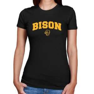  North Dakota State Bison Ladies Black Logo Arch Slim Fit T 