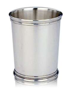Bianchi Beaded Silver Plated Mint Julep Cup  We Engrave!!!  