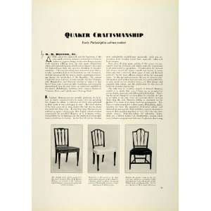   Cabinet Makers Chairs   Original Print Article