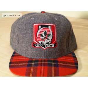   University Vintage Rare Plaid Brimmed Snapback Hat 