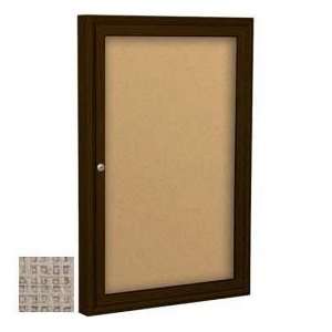   Board Cabinet,1 Door 3Hx3W, Coffee Trim, Gray