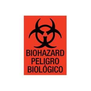  LDNCTL100C Label Biohazard Red Fluorescnt 6.5x9 5 Per Pack 
