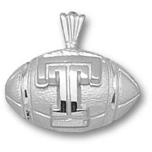    Temple University T Football Pendant (Silver)