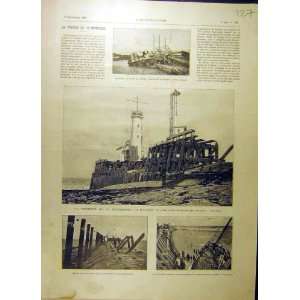  1903 Tempest Storm Boulogne Light House French Print