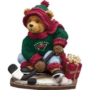  Minnesota Wild NHL Football Bear Figurine: Sports 