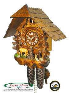 Black Forest Cuckoo Clock 8 Day The Deer Family NEW  