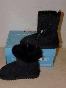 NIB KIRKLAND TODDLER SHEARLING BOOTS BLACK SZ 11  